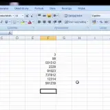 Arkusz kalkulacyjny Excel, gdzie w kolumnie F widoczne są liczby. Pokazuje, jak obliczyć wariancję w Excelu, wpisując dane.