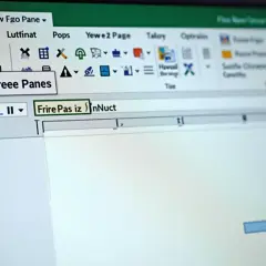 Jak przypiąć wiersz w Excelu? Kliknij "Freee Panes" w menu Widok, aby zamrozić wiersze i kolumny.