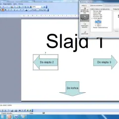 Okno dialogowe "Wstawianie hiperłącza" w programie PowerPoint, z zaznaczonym slajdem 2.