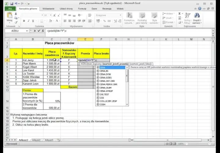 Jak obliczyć premie w Excelu - proste formuły, które zaoszczędzą czas