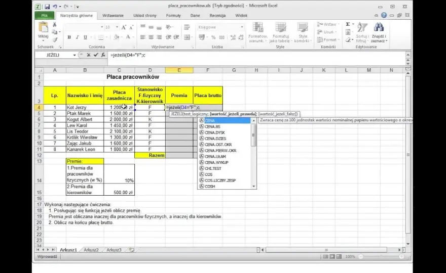 Jak obliczyć premie w Excelu - proste formuły, które zaoszczędzą czas
