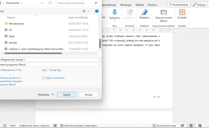 Jak skopiować tabelę w Word bez utraty formatowania?