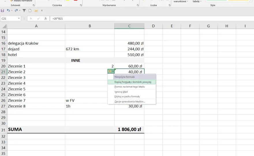 Arg w Excelu - co to i jak używać? Unikaj błędów formuł!